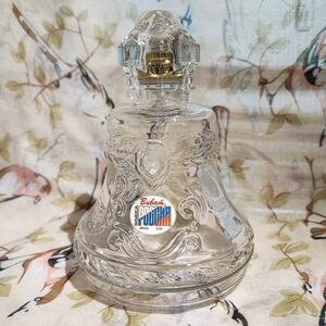 BELL Shaped Figural Glass Russian Vodka Liquor Decanter Bottle with Stopper